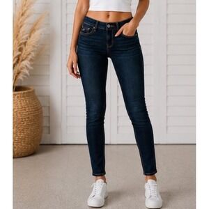 Hollister low Rise Skinny Jeans Y2K Women 5S W27 L29 Dark Wash Indigo PreLoved